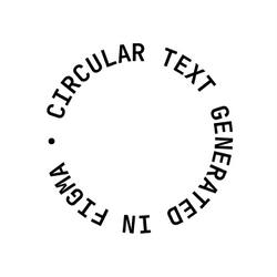 Circular text generated in Figma